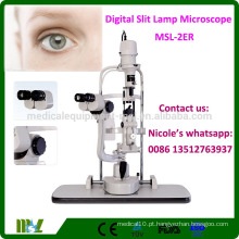 MSL-2ER Equipamento oftalmológico Microscópio de estereoscópio convergente Microscópio de lâmpada de fenda barata
